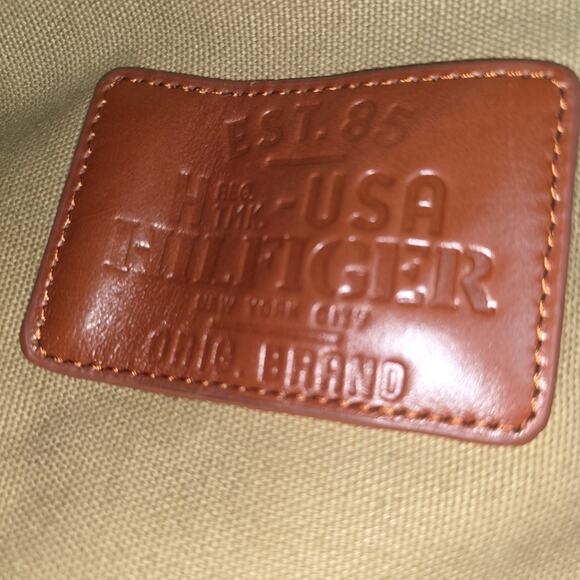 VINTAGE TOMMY HILFIGER XL CANVAS WEEKENDER DUFFEL BAG - Picture 2 of 5